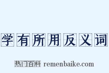 学有所用反义词是什么意思的图片